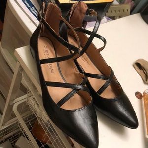Black flats by Christian siriano